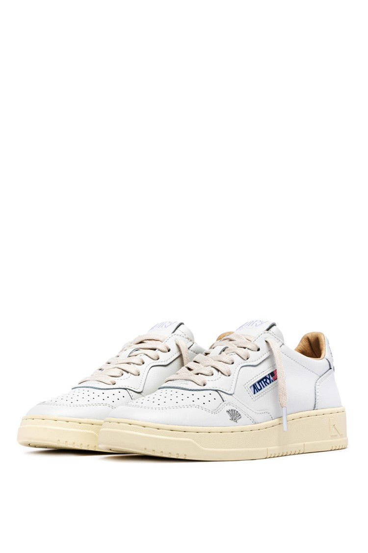 Autry White Medalist Silver Inscription Sneakers