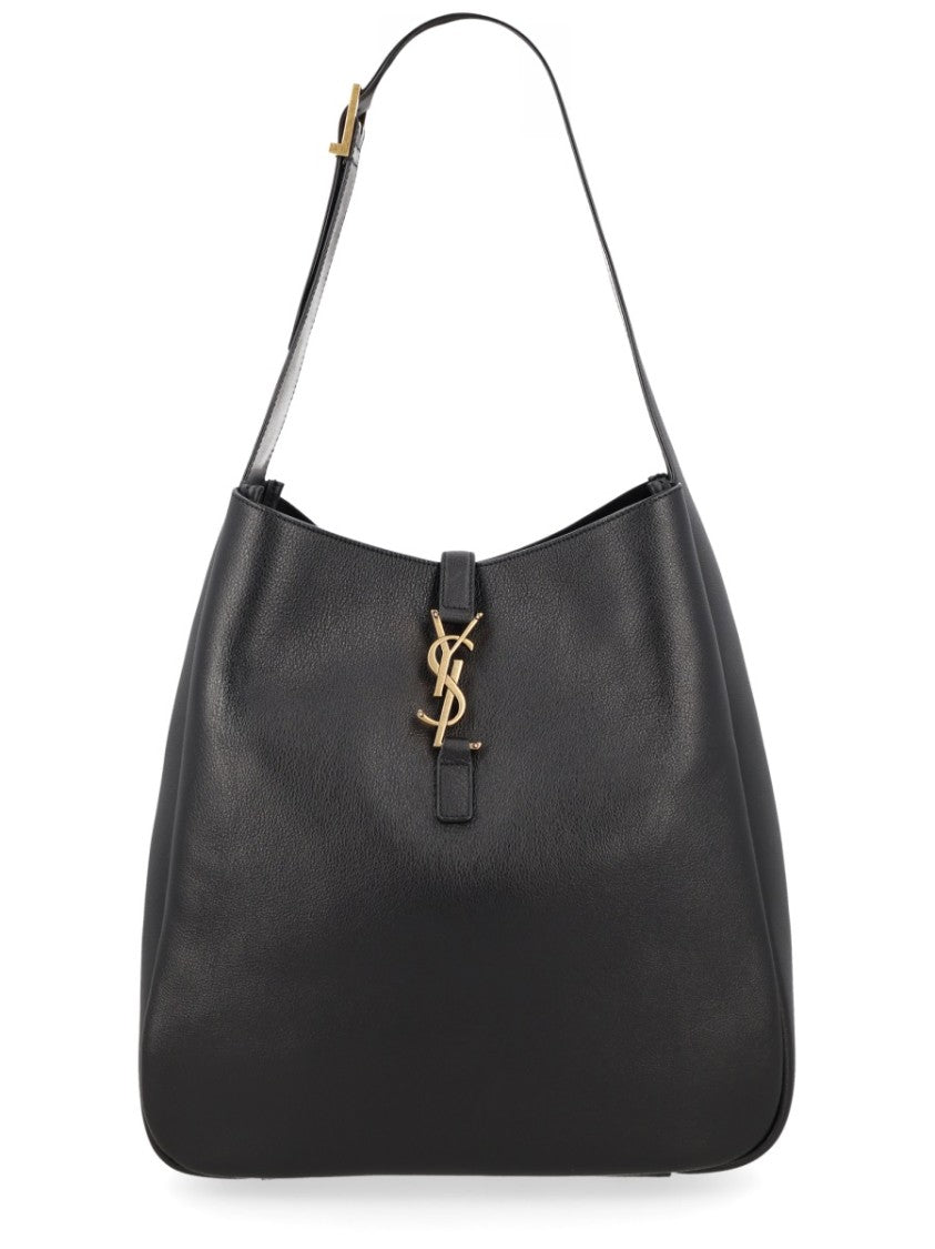 Saint Laurent Large Structured Shoulder Bag In Smooth Calf Leather