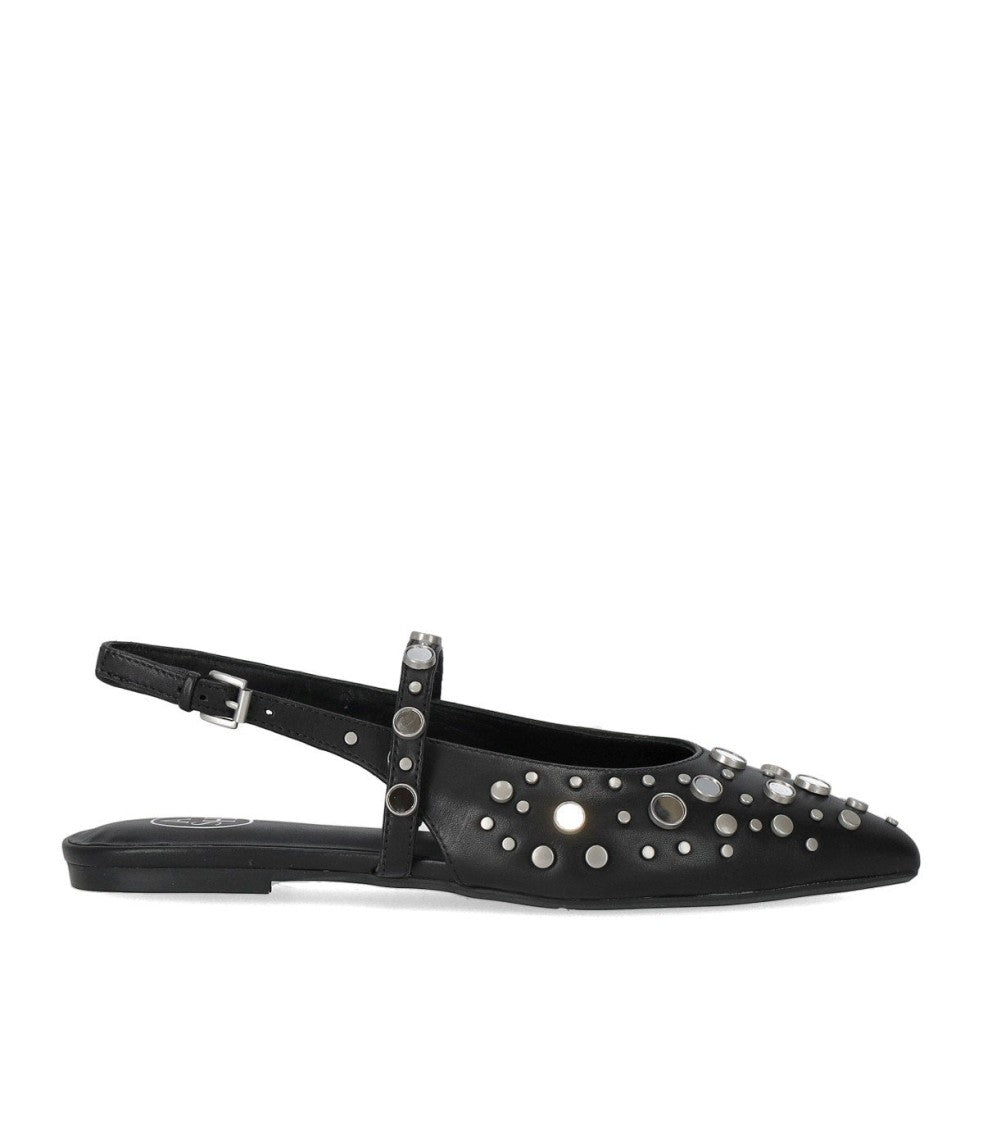 Ash Brenda Black Slingback Ballet Flat Shoe
