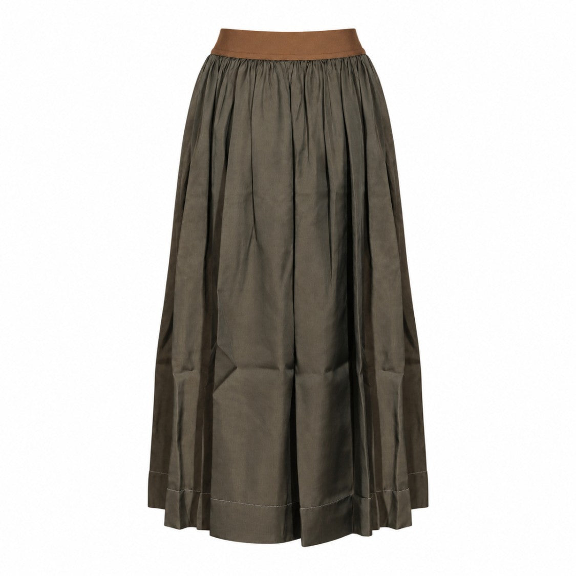 Uma Wang Voluminous Gathered Suede Midi Skirt