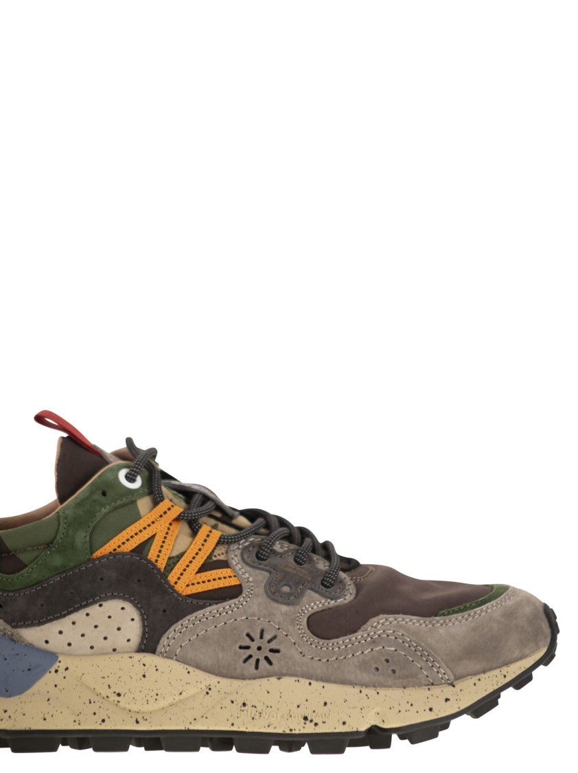 Flower Mountain Yamano 3 - Sneakers In Suede And Technical Fabric