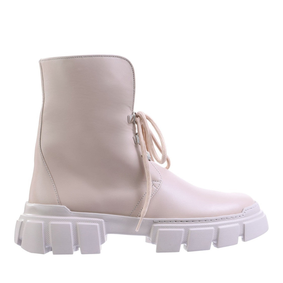 Högl Beige Winter Hike Smooth Leather Lace-Up Ankle Boots