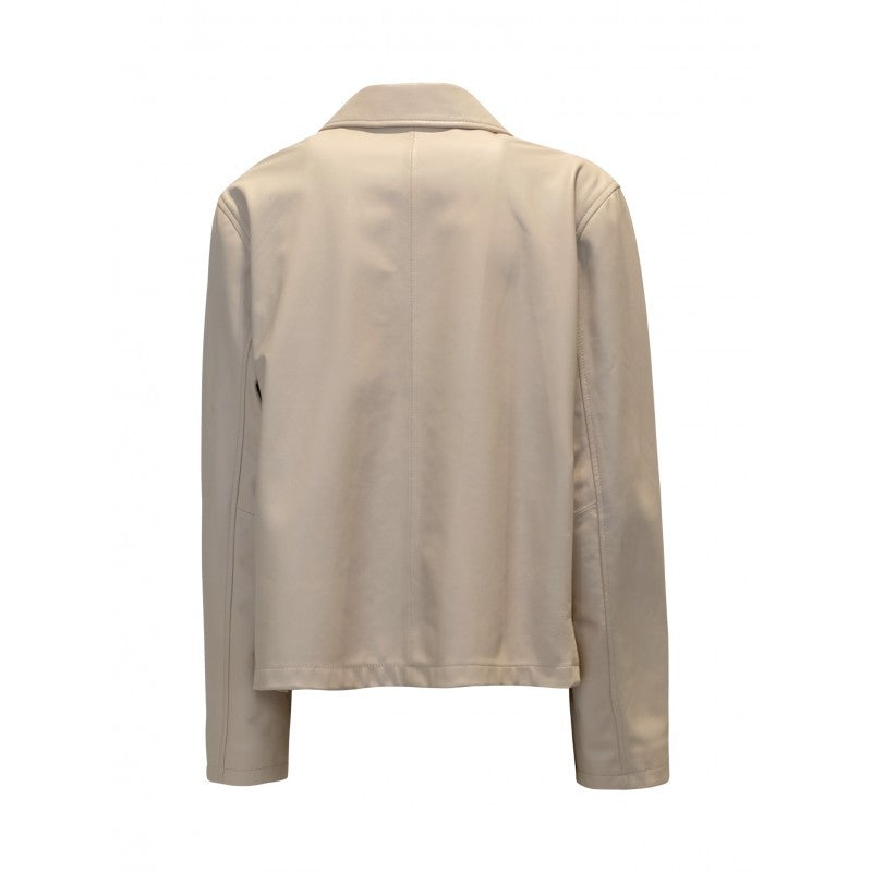 Sword 6.6.44 Beige Leather Jacket