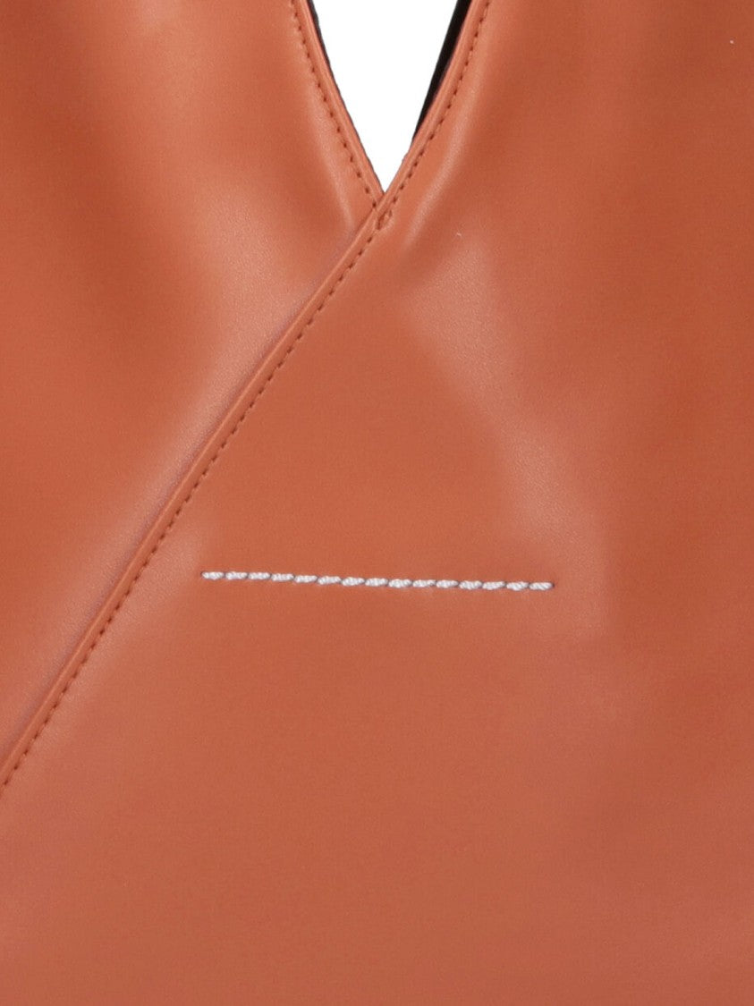 Mm6 By Maison Margiela "Japanese" Small Tote Bag Brown