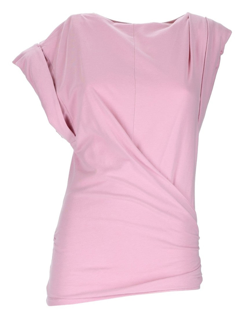 Isabel Marant Neutrals Maisan Draped Front Cotton T-Shirt