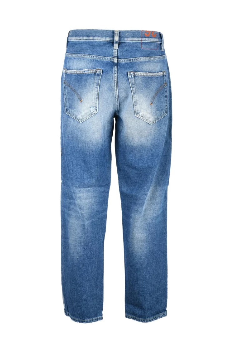 Dondup Medium Blue Distressed Denim Jeans
