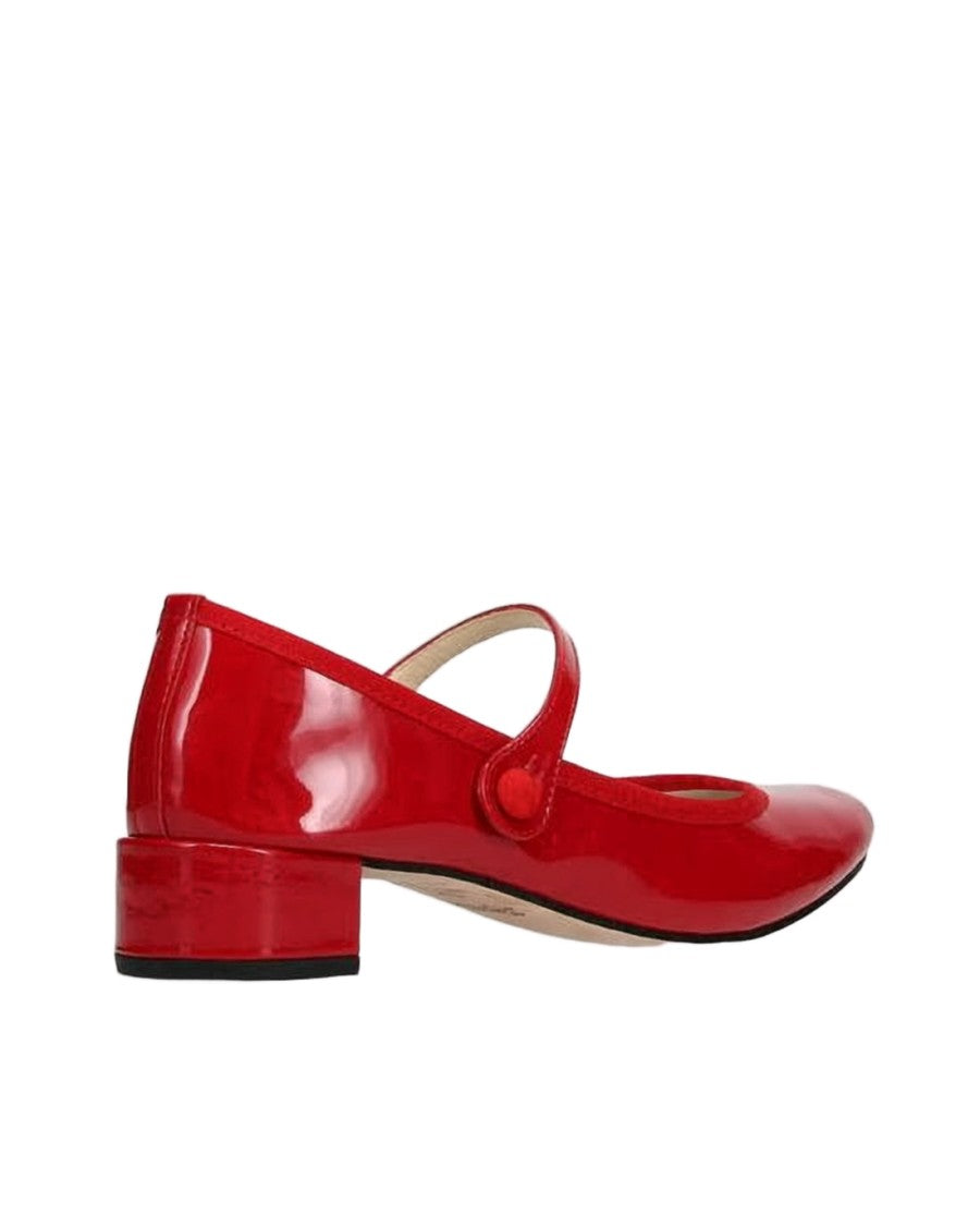 Repetto Glossy Red Calf Leather Pumps