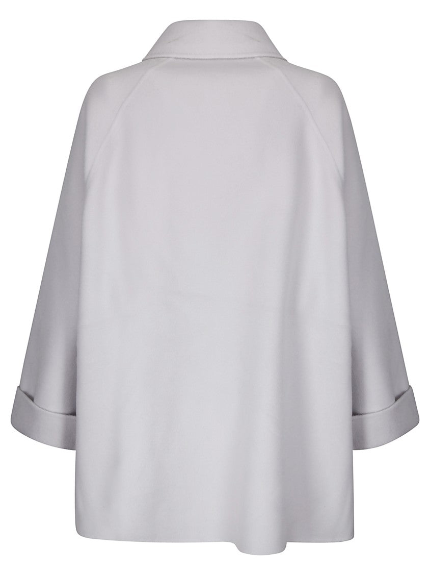 Stefano Mortari Double-Breasted Pea Coat With Light Buttons And Flared Silhouette