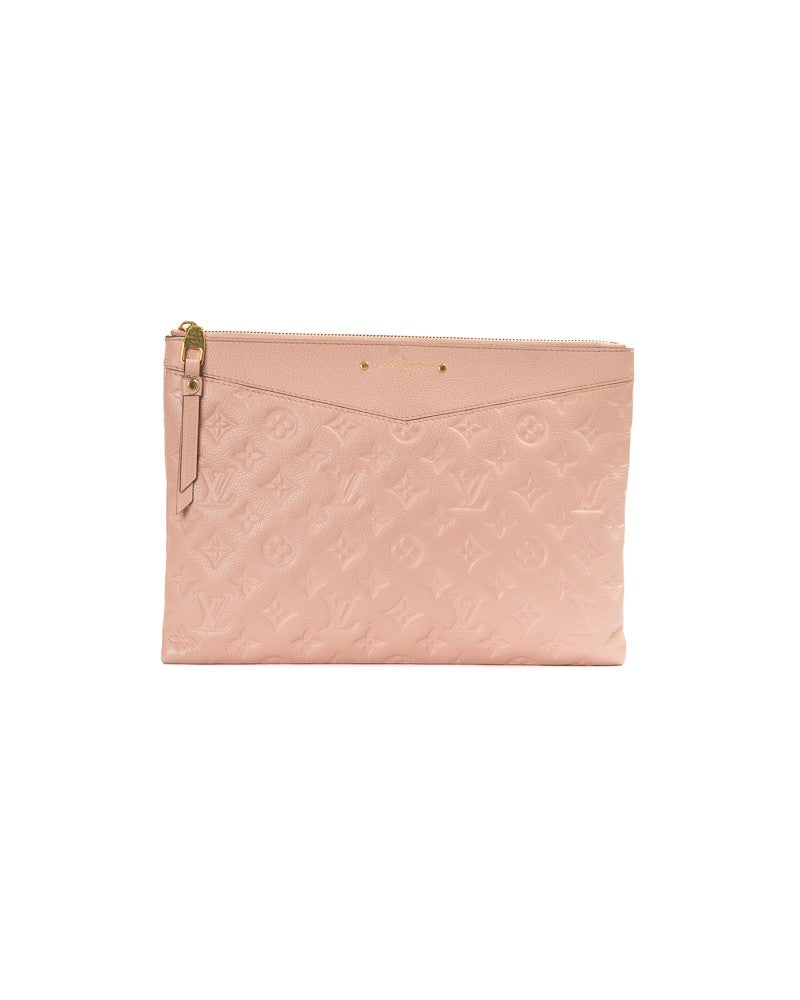 Louis Vuitton Pink Monogram Empreinte Daily Mm Leather Clutch