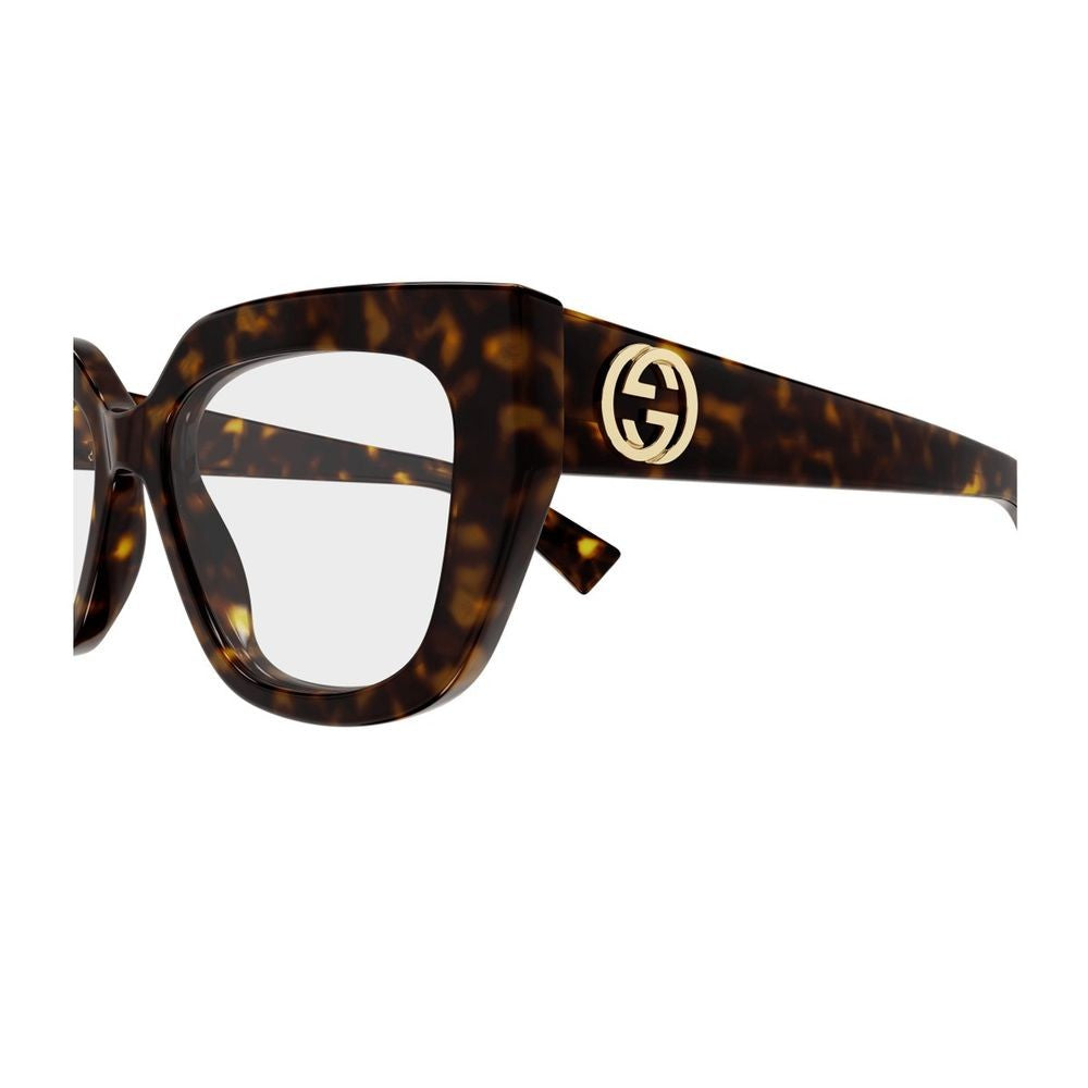 Gucci Gg1847o Emblem Line Havana Cat-Eye Sunglasses