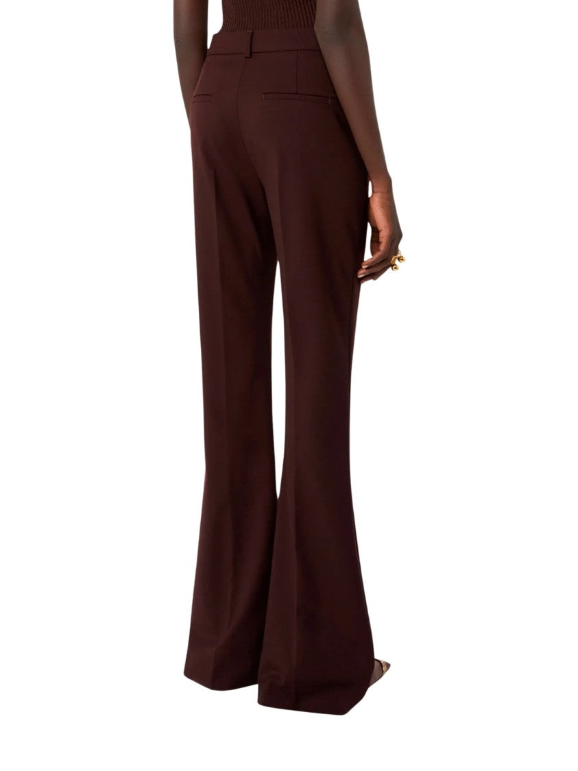 Sportmax High-Waist Pressed-Crease Flared Pants