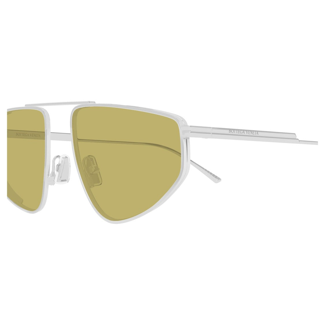 Bottega Veneta Bv1466s Contemporary Silver Metal Frame Sunglasses