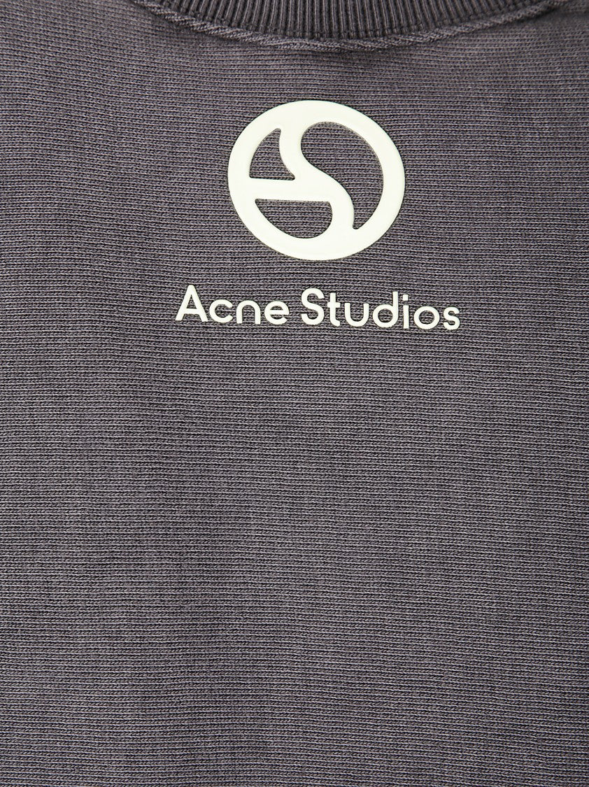 Acne Studios Faded Black Logo Turtleneck Sweatshirt