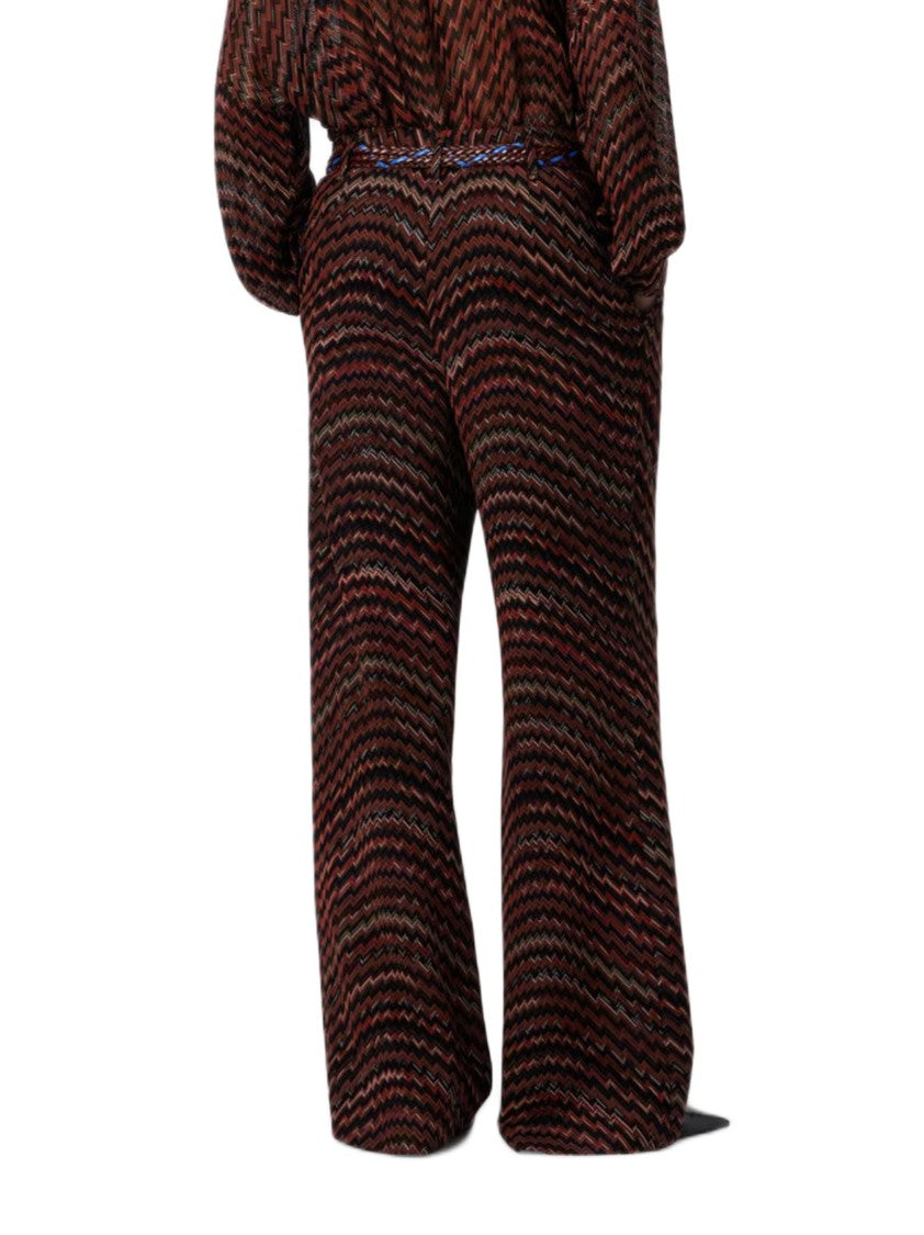 Missoni Wide-Leg Trousers With Unique Zigzag Pattern