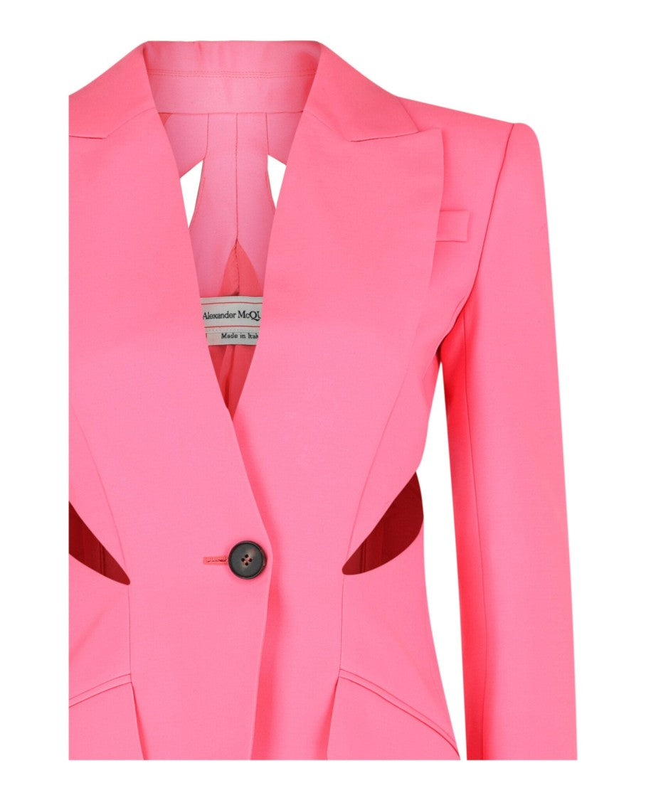 Alexander Mcqueen Slashed Single-Breasted Blazer