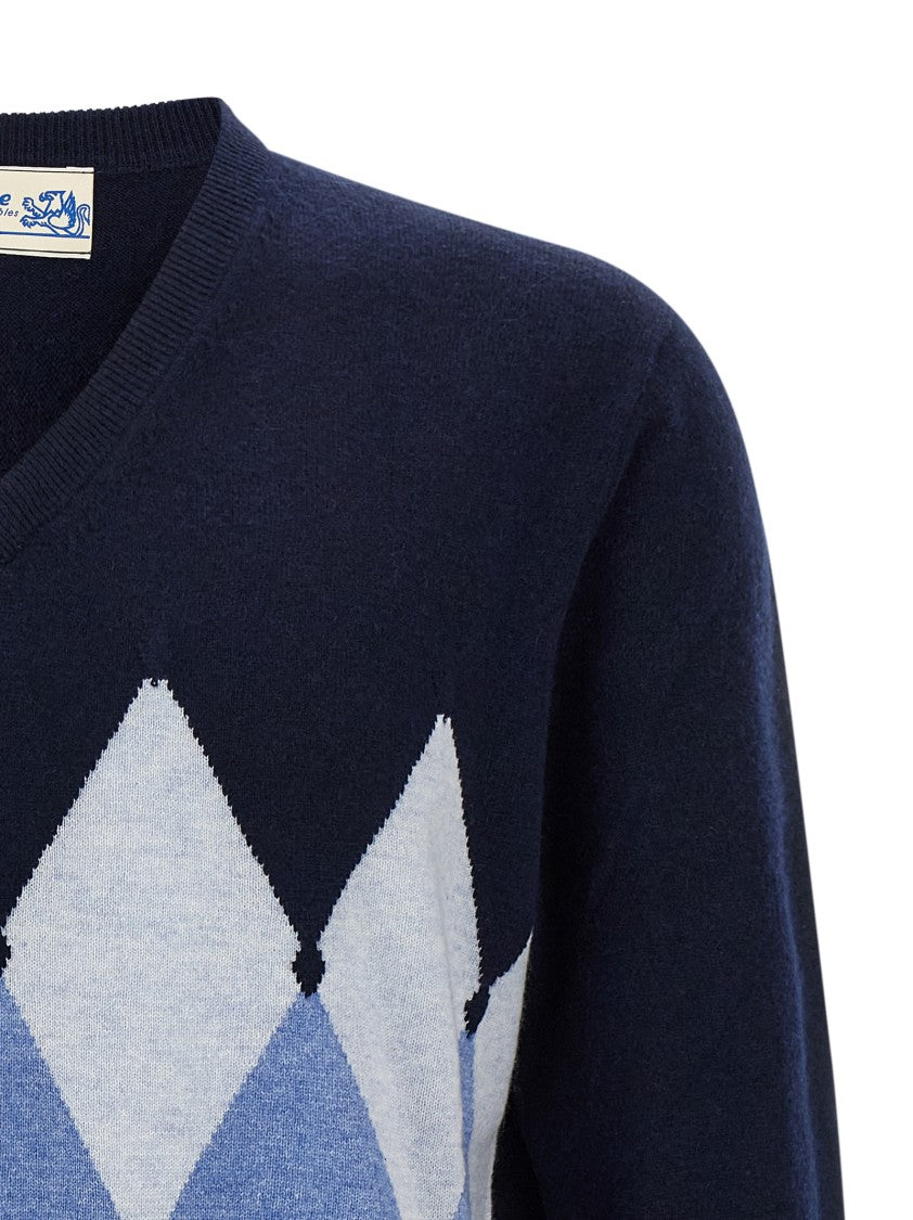 Ballantyne Argyle Pattern Sweater