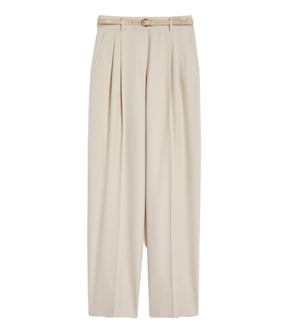 Max Mara Refined Wide-Leg Trousers With Pleated Front