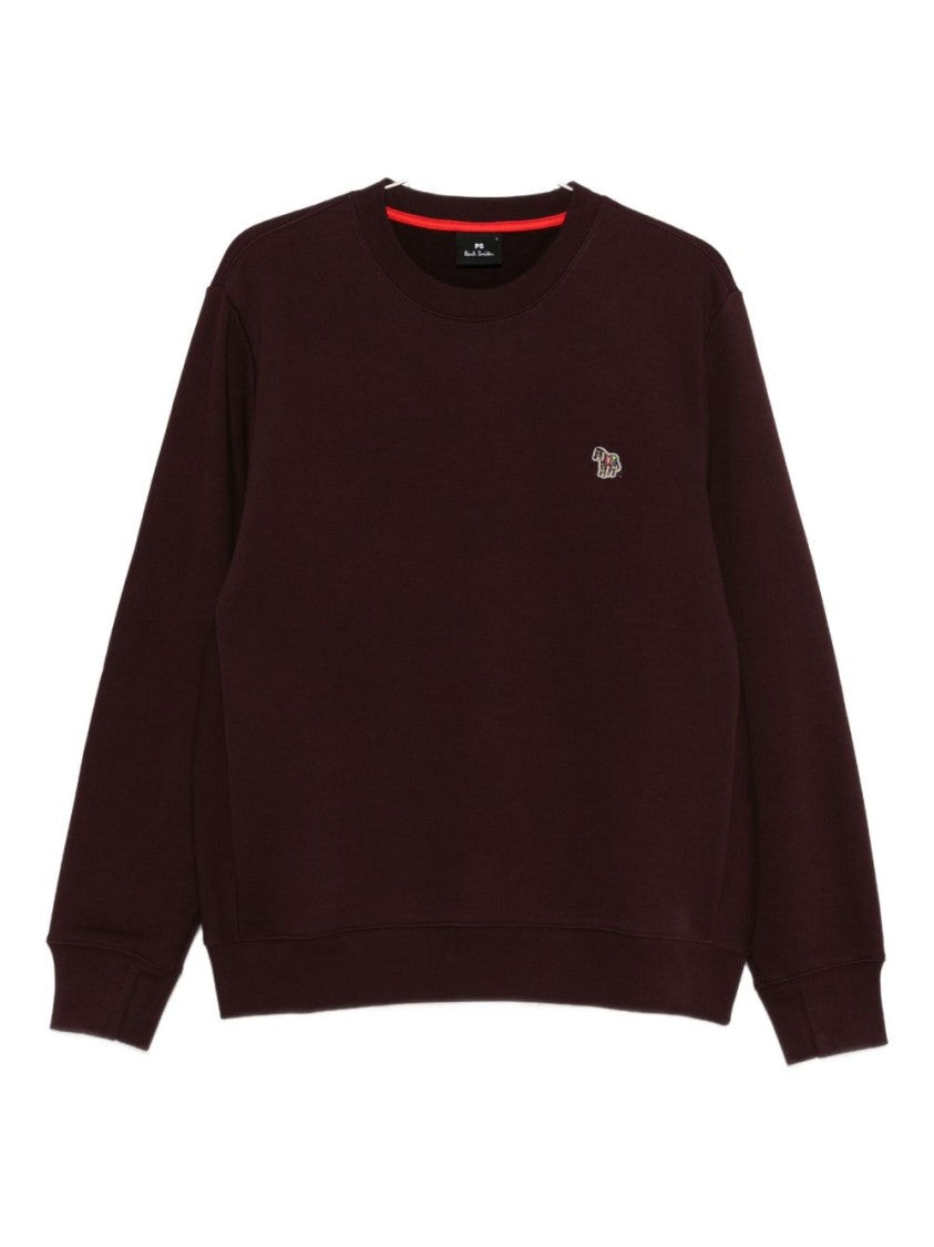 Paul Smith Burgundy Classic Fit Sweatshirt With Embroidered Logo