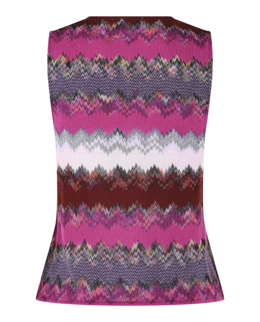 M Missoni Zig Zag Patterned Tank Top