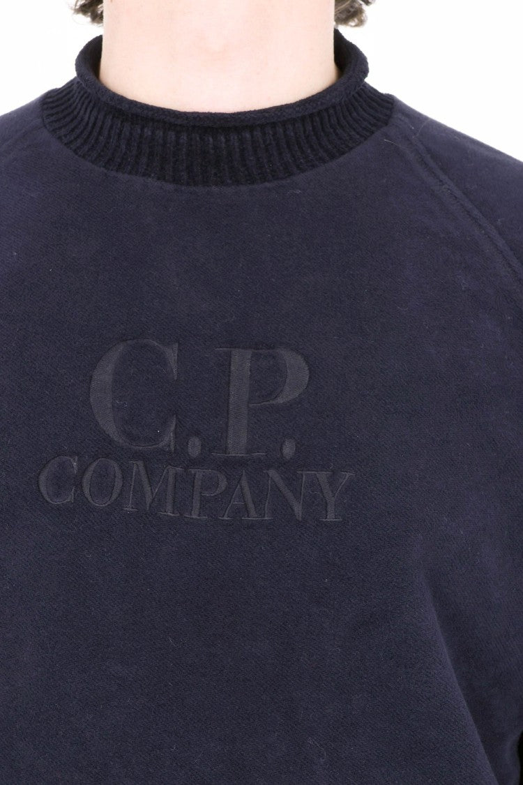 C.P. Company Brushed Cotton Sweatshirt With Ribbed Roll Neck