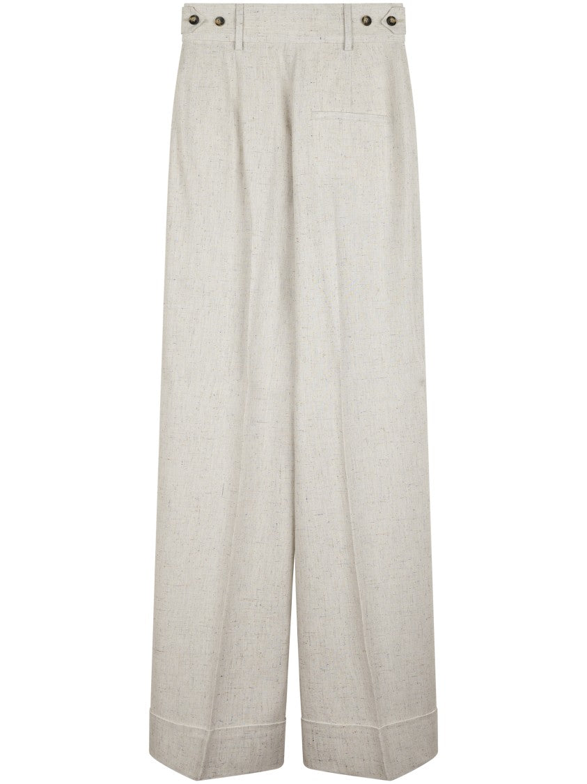Alberta Ferretti High-Waisted Wide-Leg Trousers With Tailored Fit