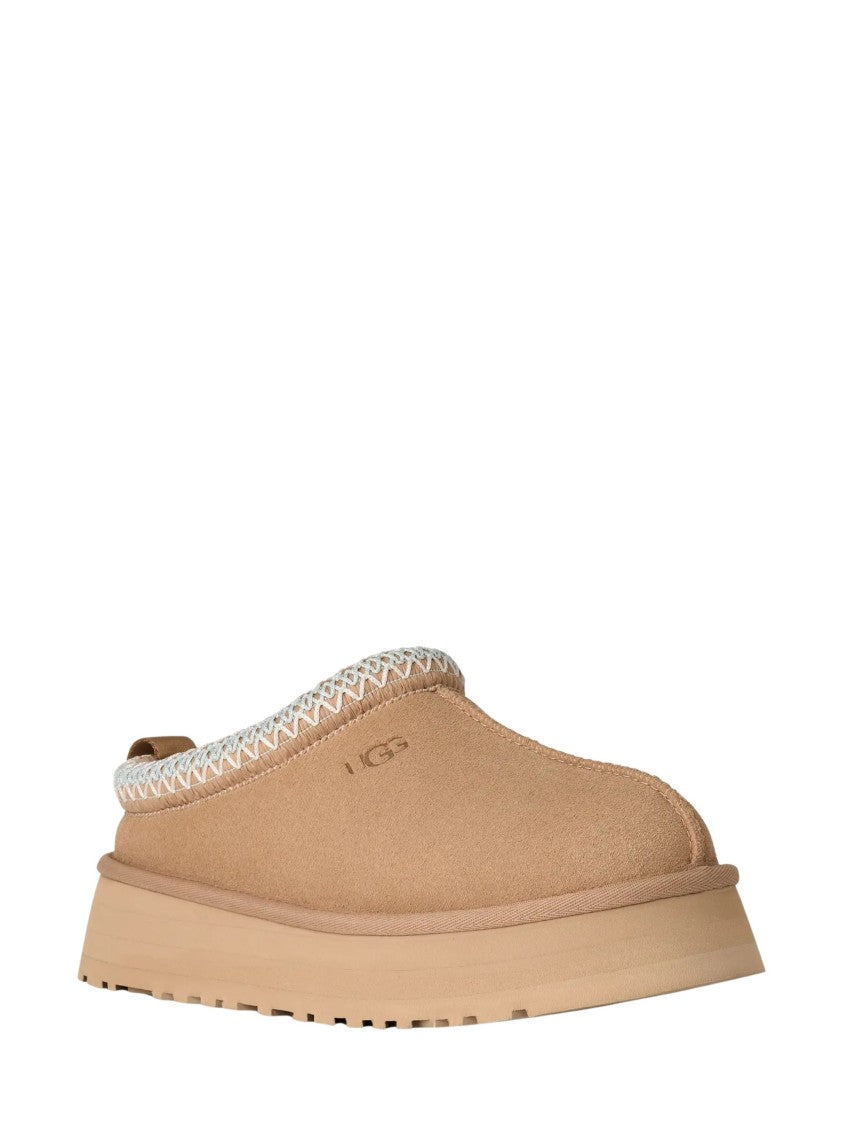 Ugg Slip-On Sandals With Suede Upper And Decorative Stitching