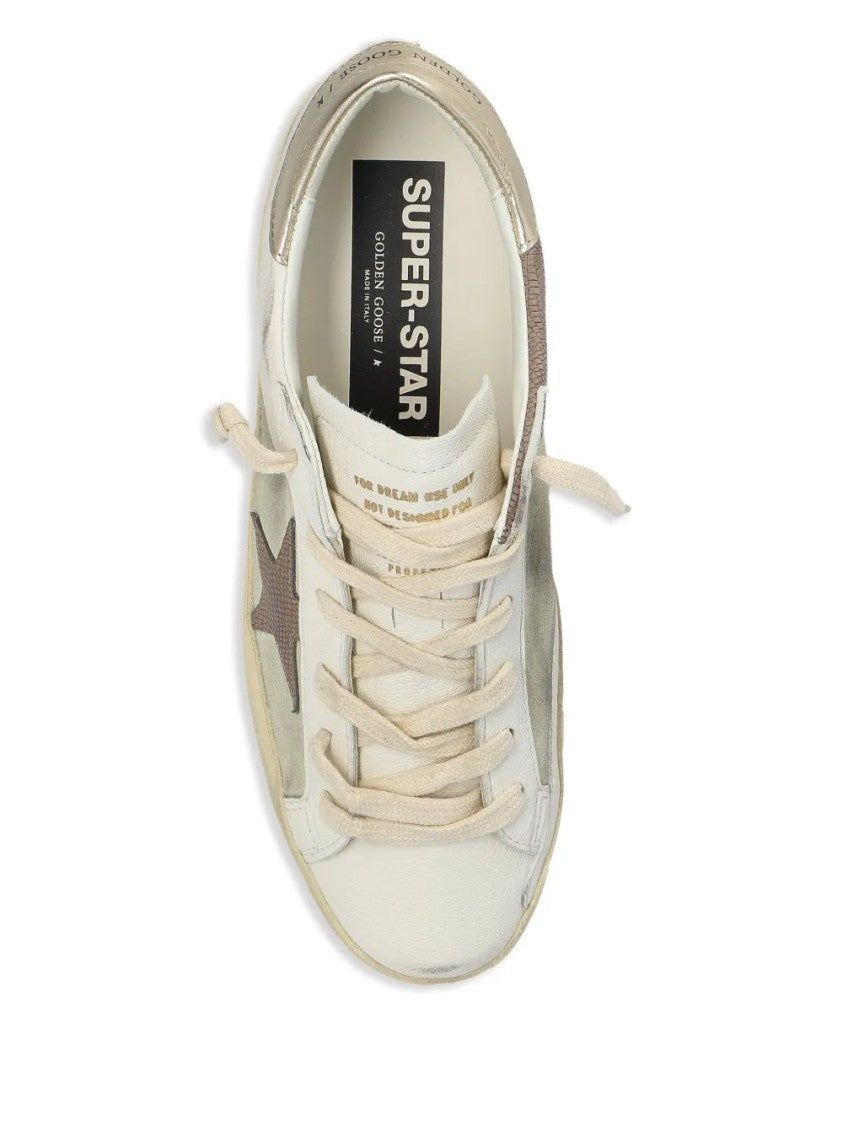 Golden Goose Vintage-Inspired White Sneakers With Star Detail