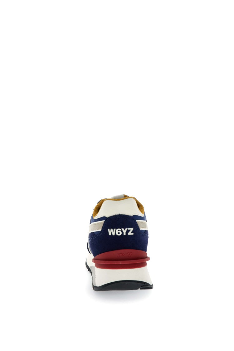 W6yz Navy Blue Sneakers With Distinctive Logo