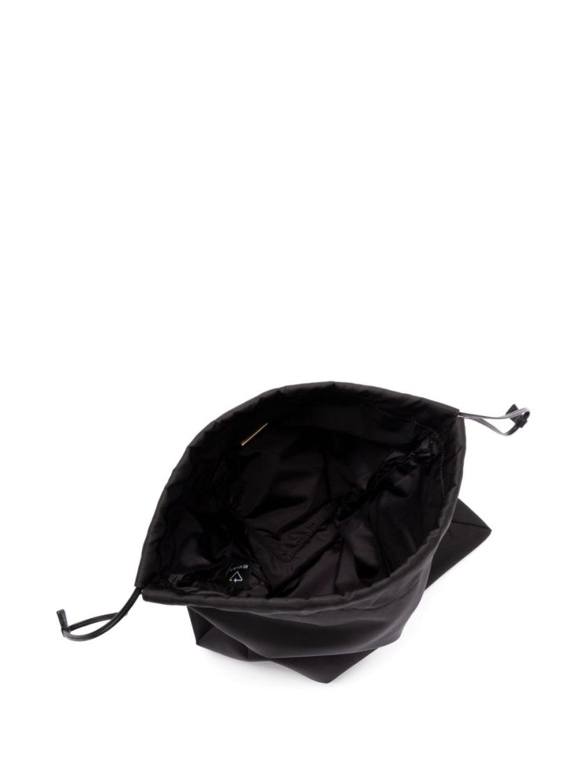 Prada Lightweight Drawstring Bag With Logo Plaque