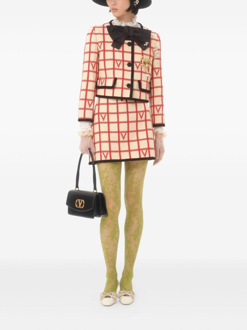 Valentino Garavani Check Skirt With Vlogo