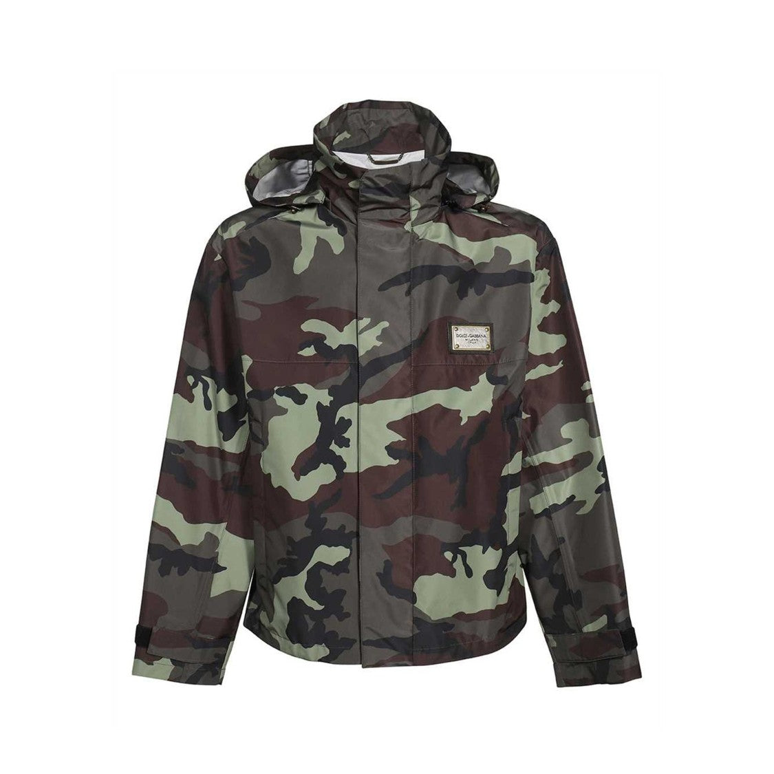 Dolce & Gabbana Camouflage Jacket With Detachable Hood