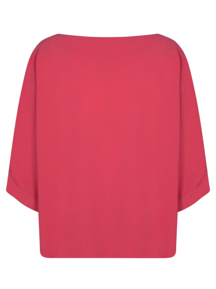Alberto Biani Red Triacetate-Polyester Top