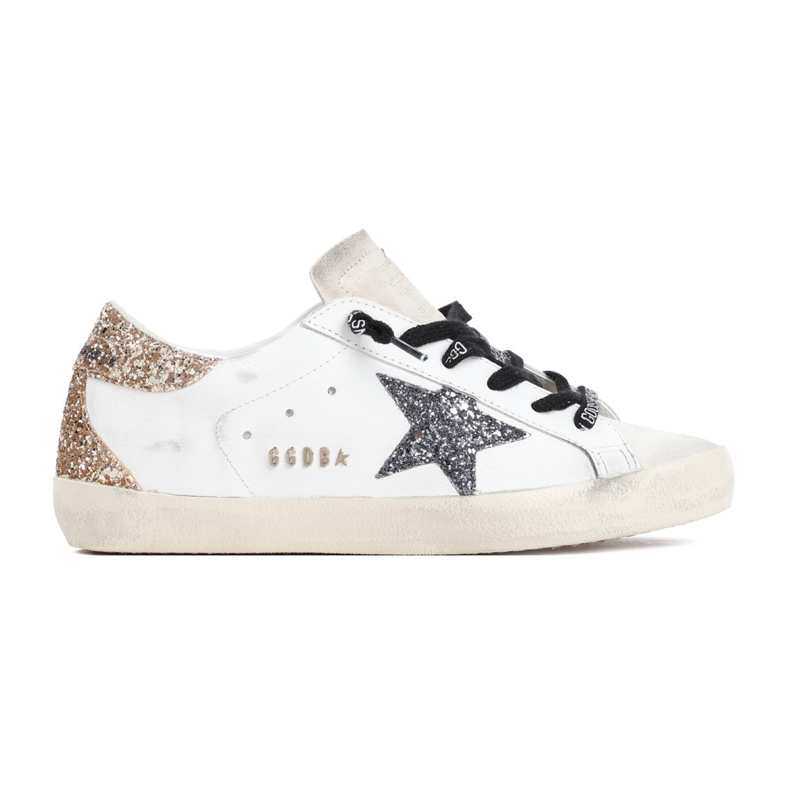 Golden Goose Distressed Optic White Superstar Sneakers