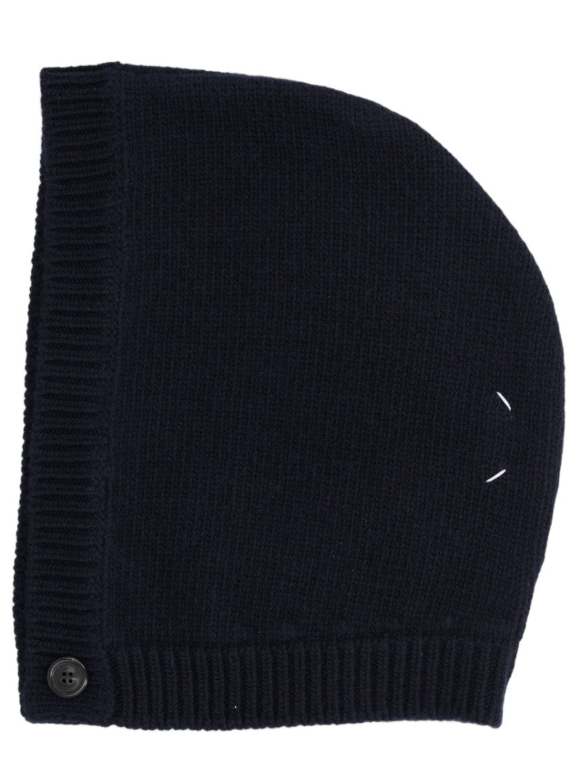 Maison Margiela Virgin Wool Ribbed Trim Hood