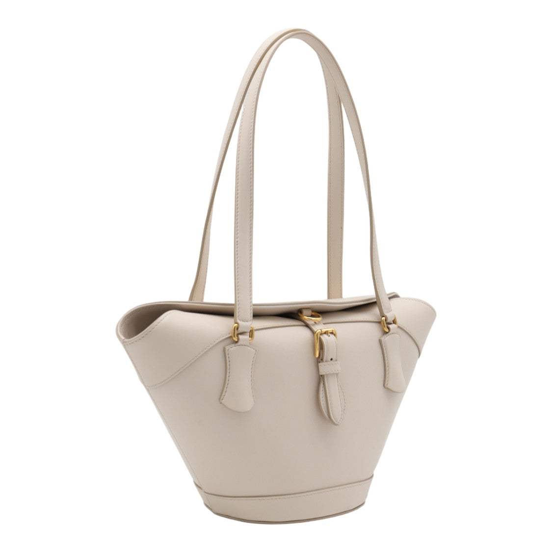 Dolce & Gabbana Trapezoidal Handbag With Gold-Tone Buckle