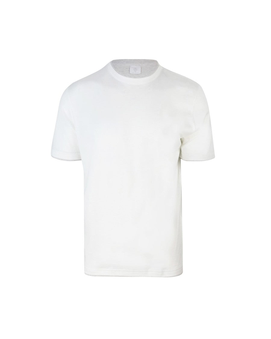 Eleventy White Crewneck T-Shirt