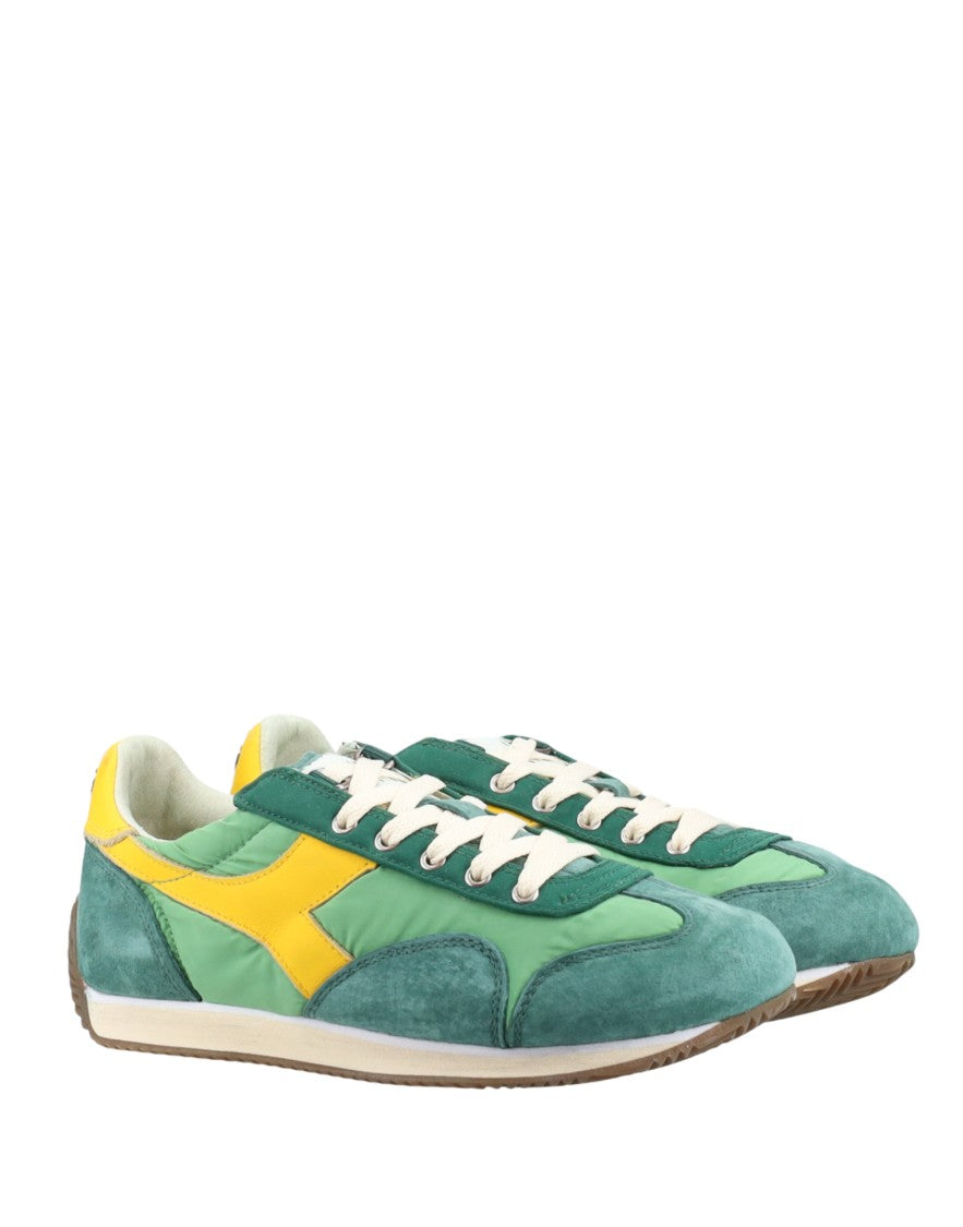 Diadora Heritage Green Shamrock Equipe Vela Sw Nylon Suede Sneakers