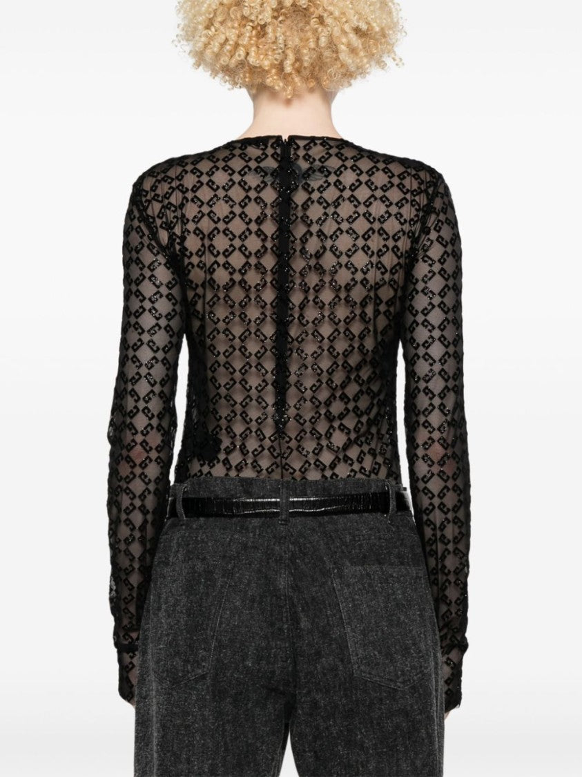 Givenchy Semi-Sheer Long-Sleeved Top