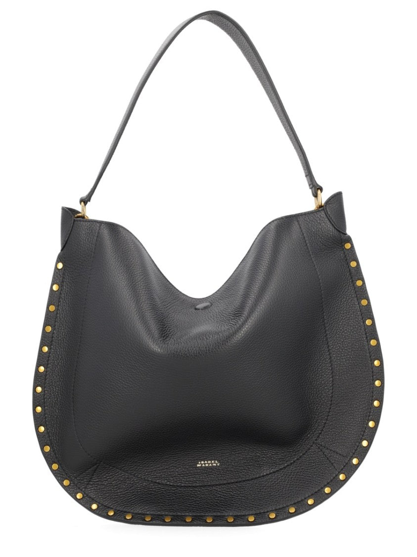 Isabel Marant Oskan Crescent Studded Shoulder Bag