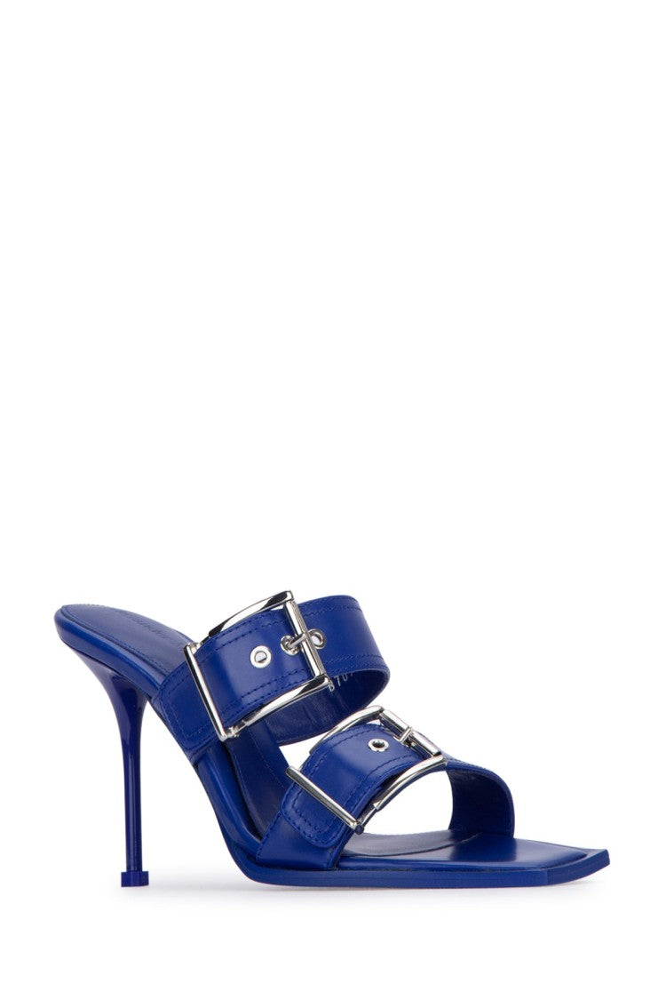 Alexander Mcqueen High-Heeled Sandals With Glossy Blue Finish