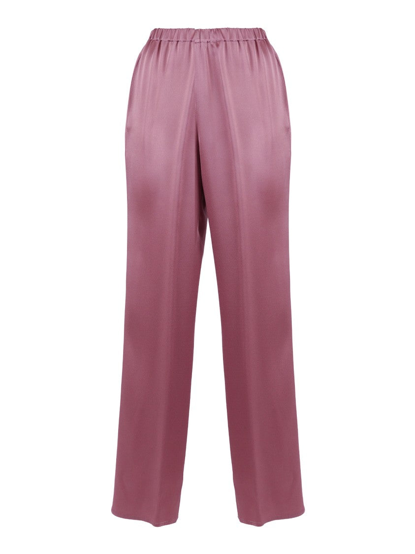 Antonelli Firenze Wide Leg Silky Texture Straight-Leg Pants