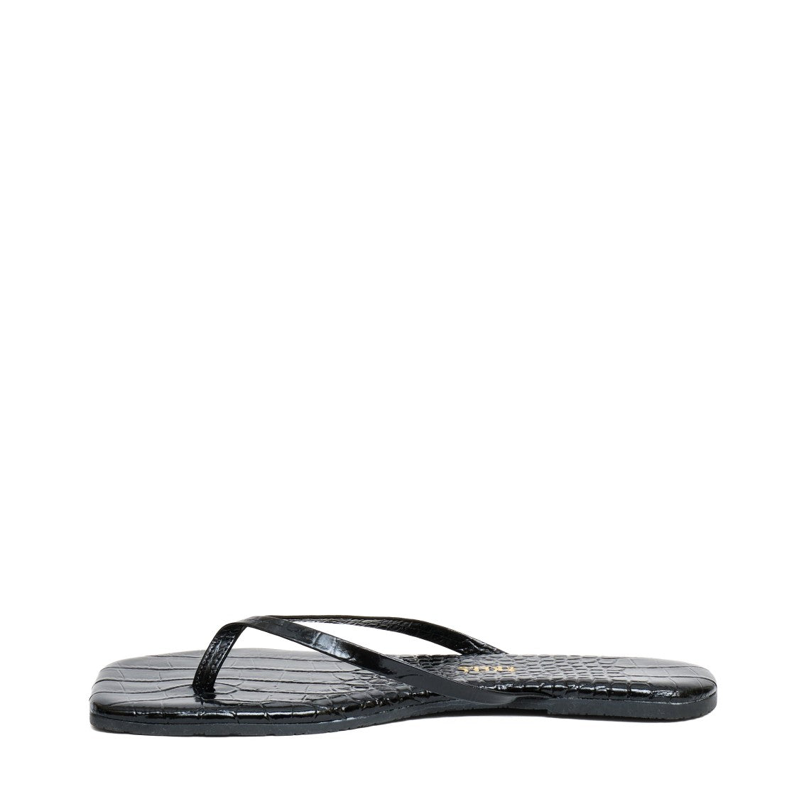Tkees Crocodile Embossed Square Toe Sandals