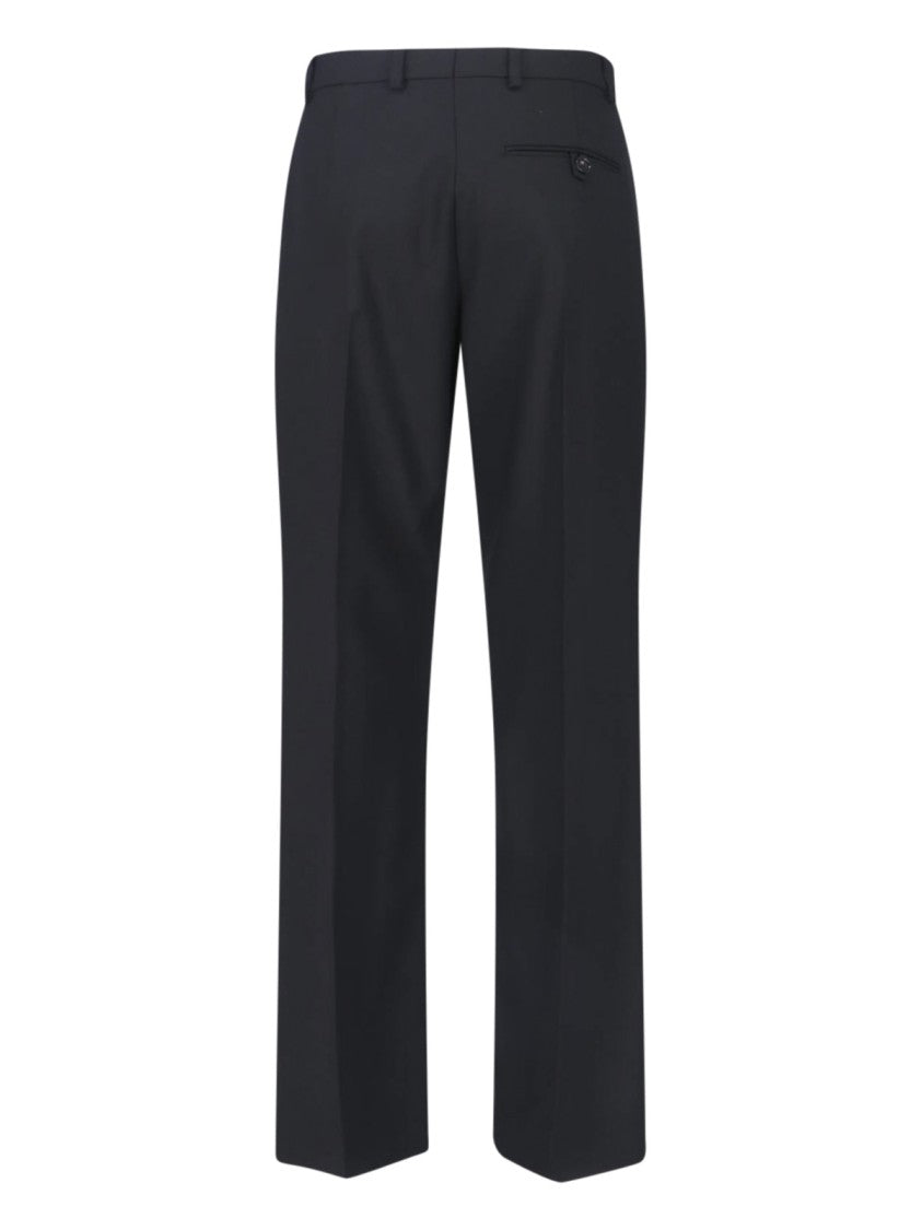 Stella Mccartney Black Tailored Wool Satin Stripe Trousers