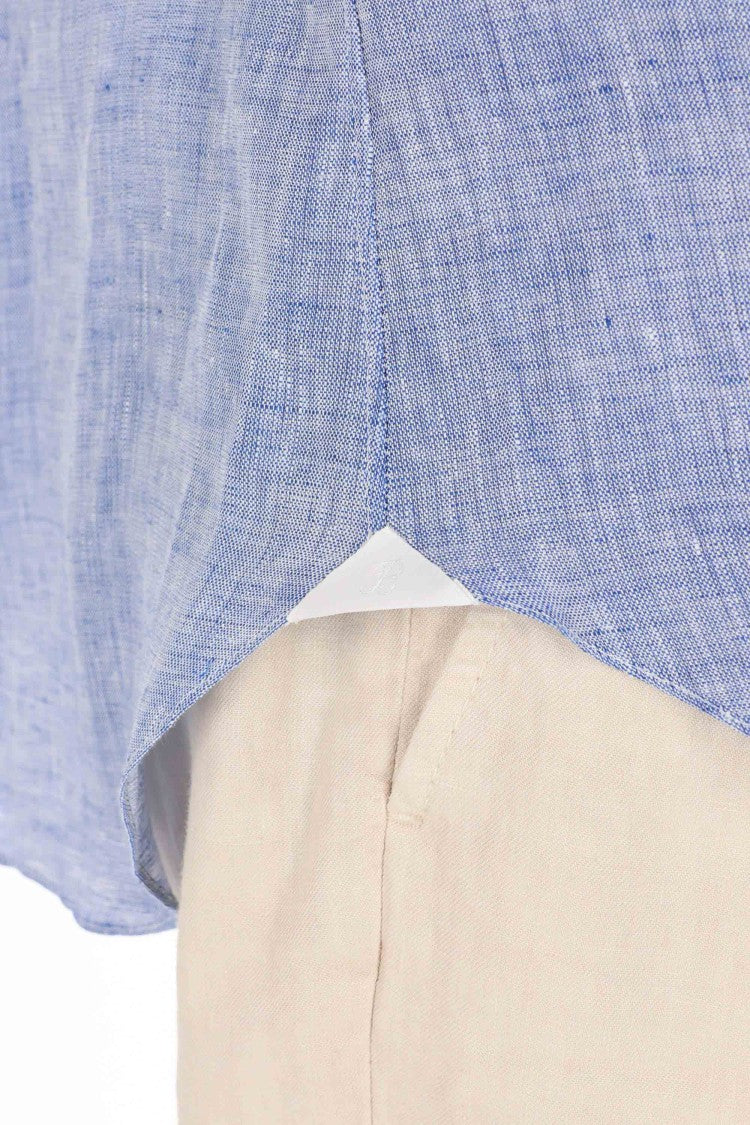 Barba Dandylife Line Solid Linen Tailored Shirt