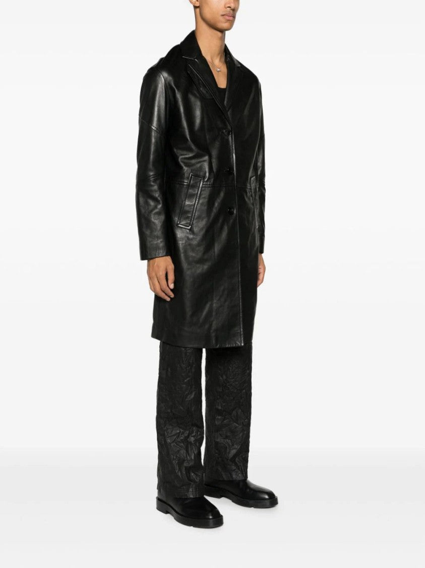 Zadig & Voltaire Macari Buttoned Leather Coat