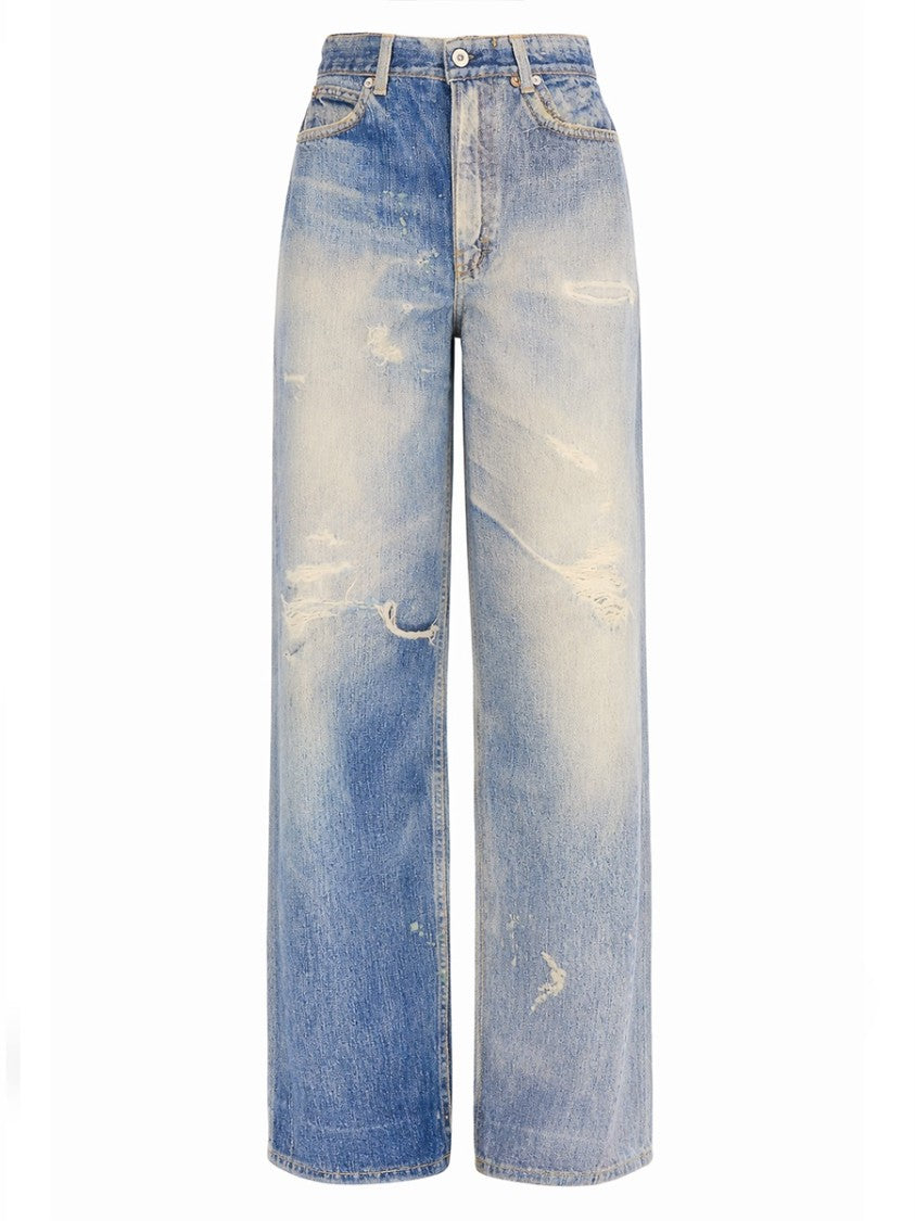 Our Legacy Full Cut Distressed Light Wash Jeans