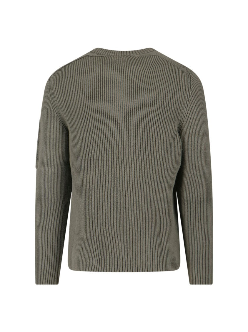 C.P. Company Logo Crewneck Sweater – Grey