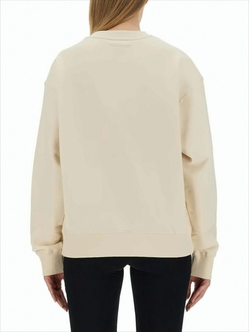 Jil Sander Relaxed Fit Crewneck Sweatshirt With Ribbed Cuffs