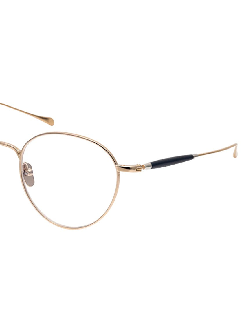 Masunaga Oval Titanium Frame Eyeglasses With Adjustable Nose Pads