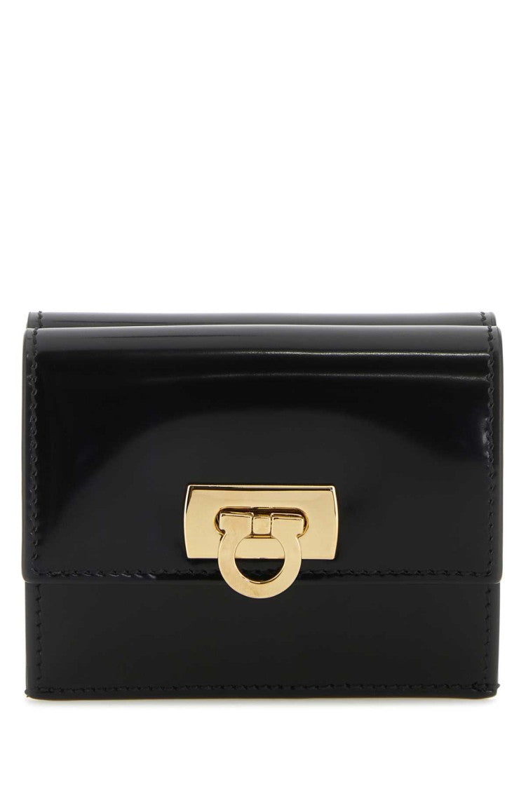 Salvatore Ferragamo Black Leather Wallet